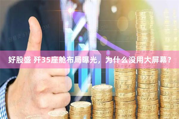 好股盛 歼35座舱布局曝光，为什么没用大屏幕？