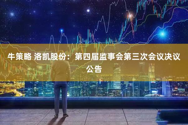 牛策略 洛凯股份：第四届监事会第三次会议决议公告