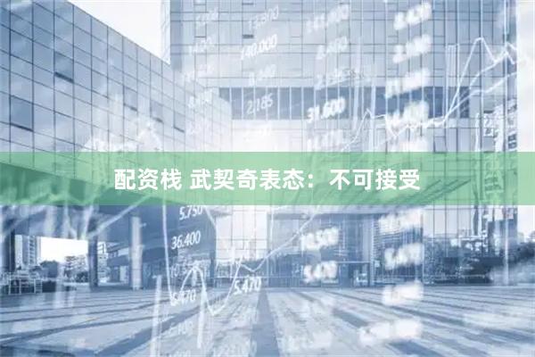 配资栈 武契奇表态：不可接受