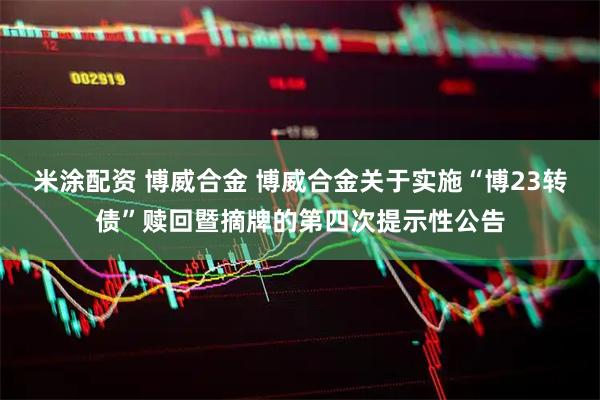 米涂配资 博威合金 博威合金关于实施“博23转债”赎回暨摘牌的第四次提示性公告